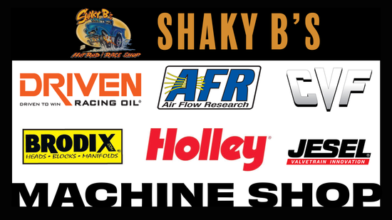 brands, machine shop, retail parts, holley, driven racing oil, cvf, brodix, Jesel