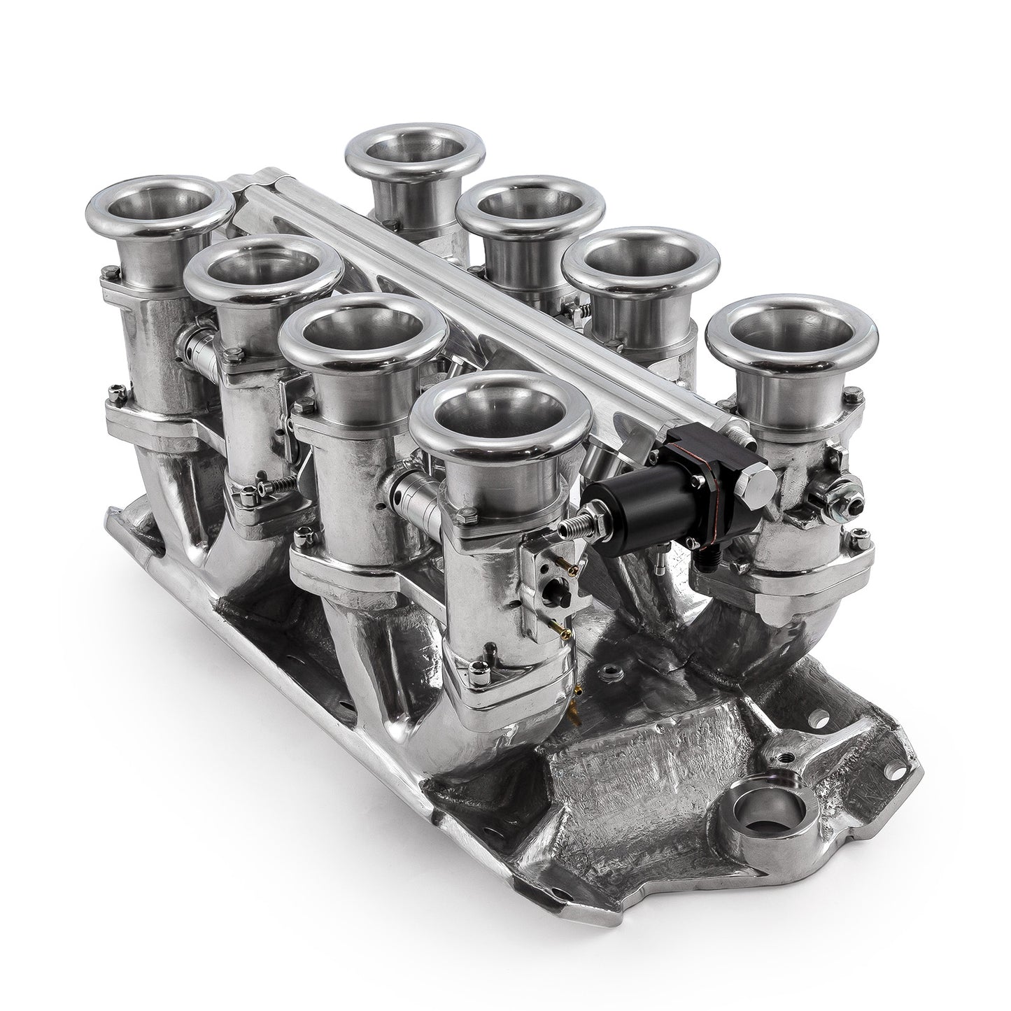 Small Block Chevy 8-Stack Intake Manifold, Complete EFI Kit